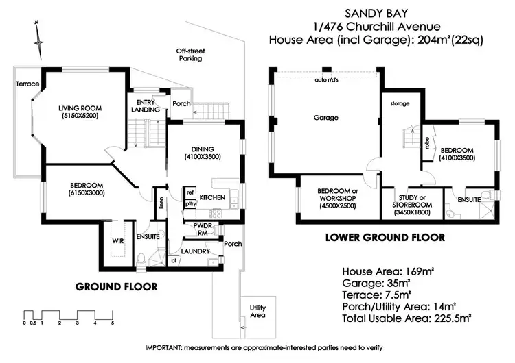 Floorplan of Homely house listing, 1/476 Churchill Avenue, Sandy Bay TAS 7005