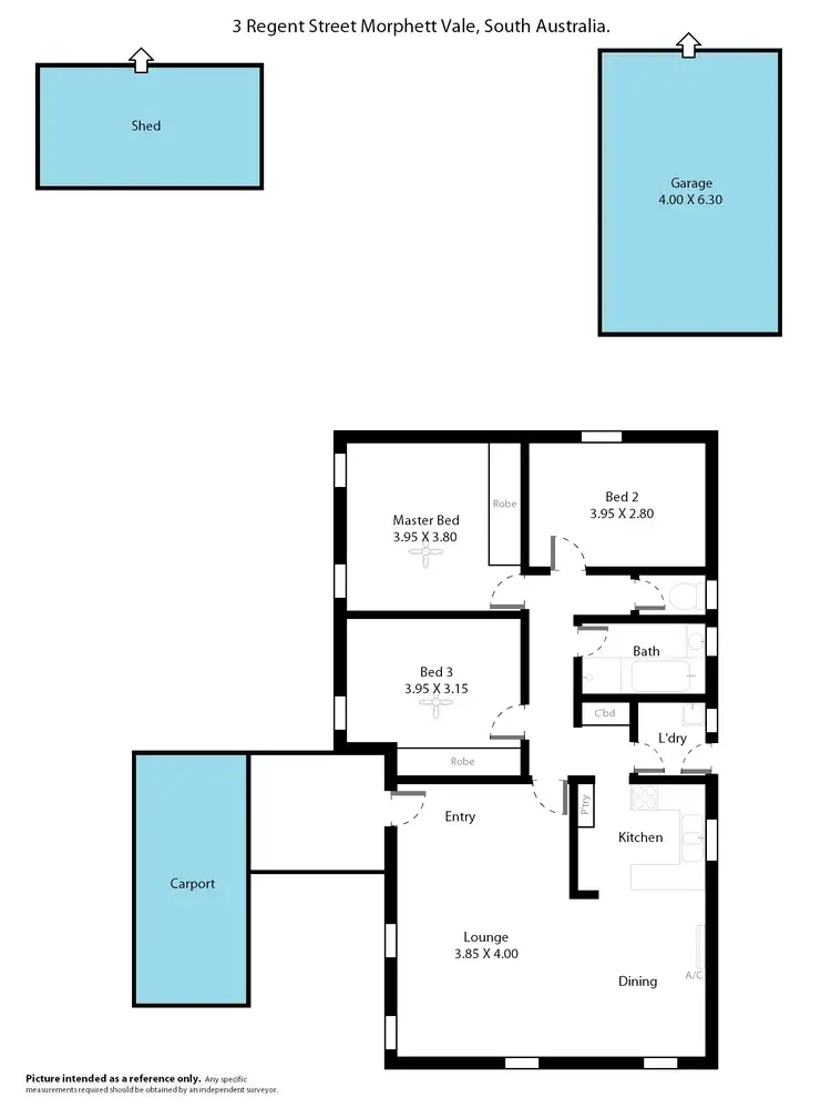 Floorplan of Homely house listing, 3 Regent Street, Morphett Vale SA 5162