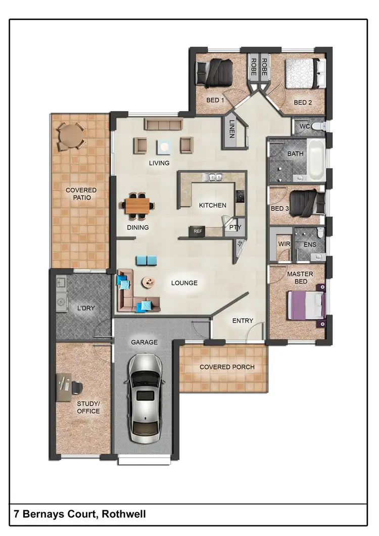 Floorplan of Homely house listing, 7 Bernays Court, Rothwell QLD 4022