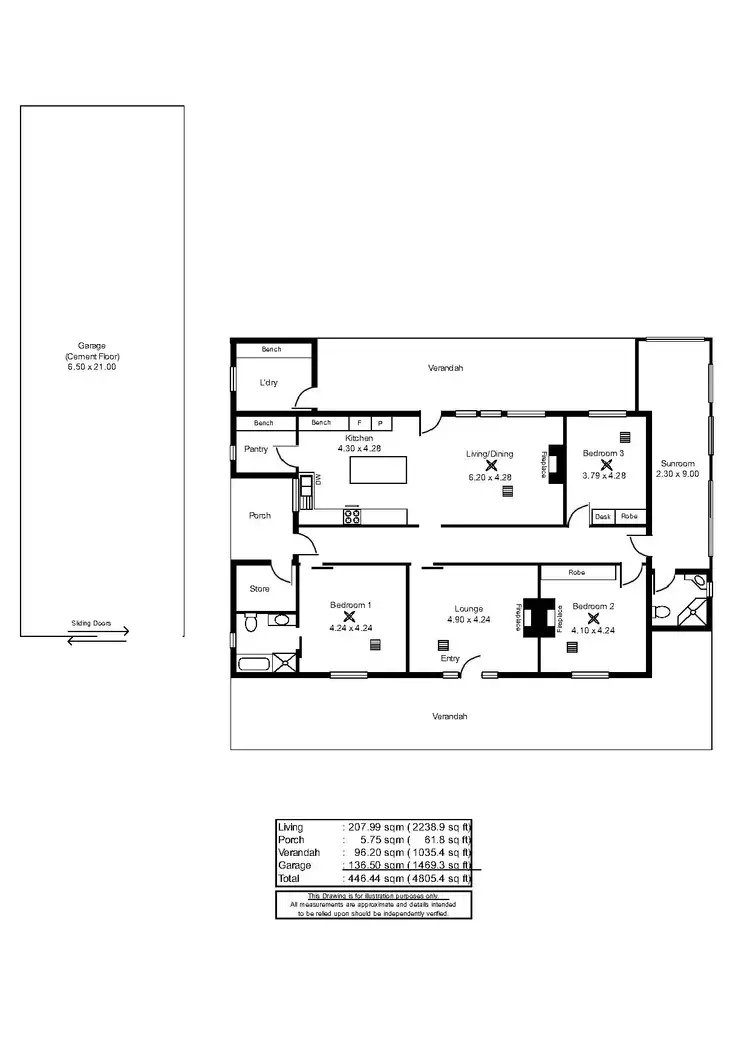 Floorplan of Homely house listing, 8 Pearson Street, Naracoorte SA 5271