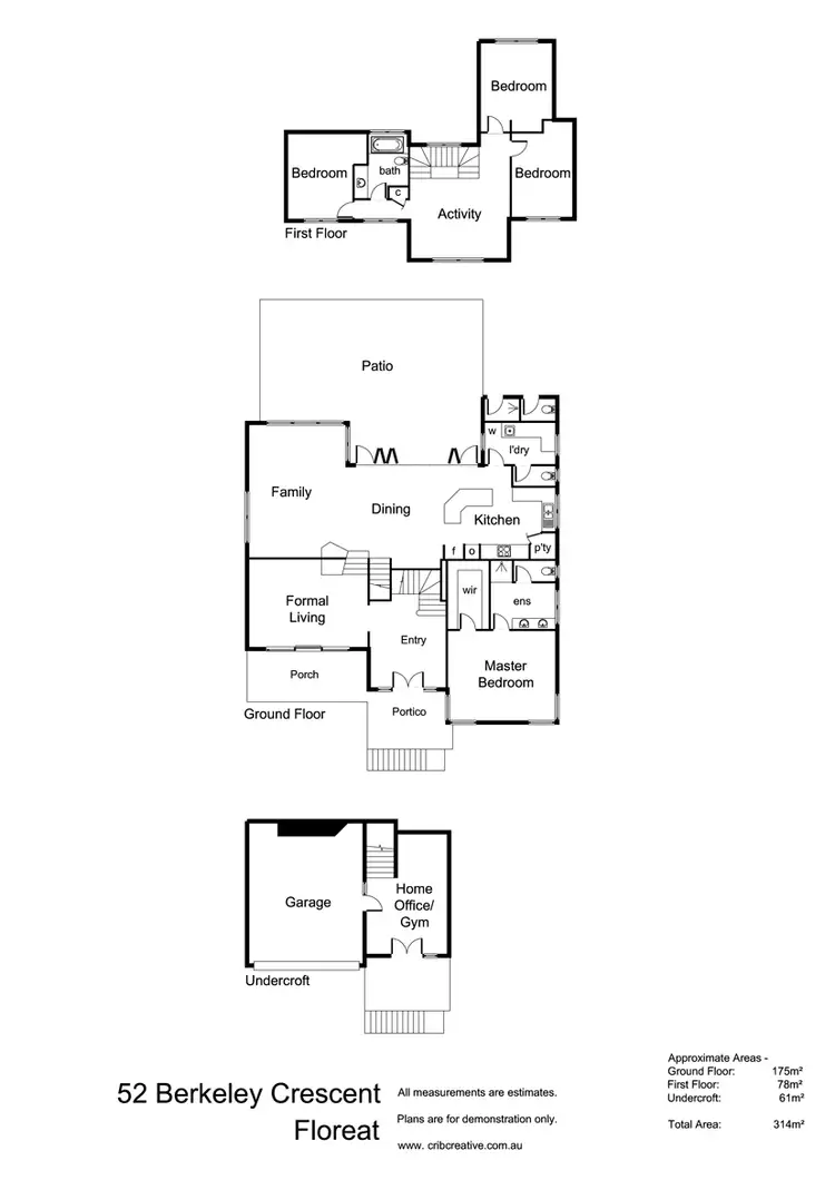Floorplan of Homely house listing, 52 Berkeley Crescent, Floreat WA 6014