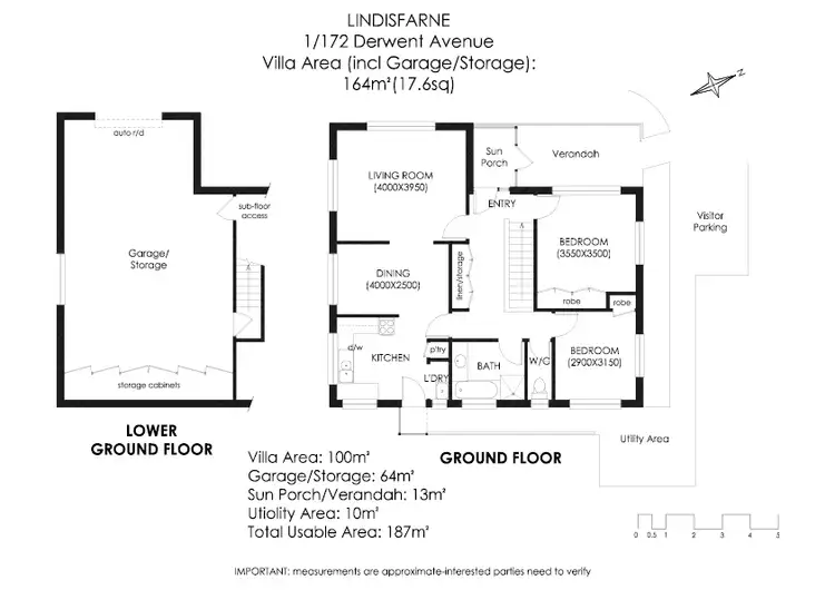 Floorplan of Homely unit listing, 1/172 Derwent Avenue, Lindisfarne TAS 7015