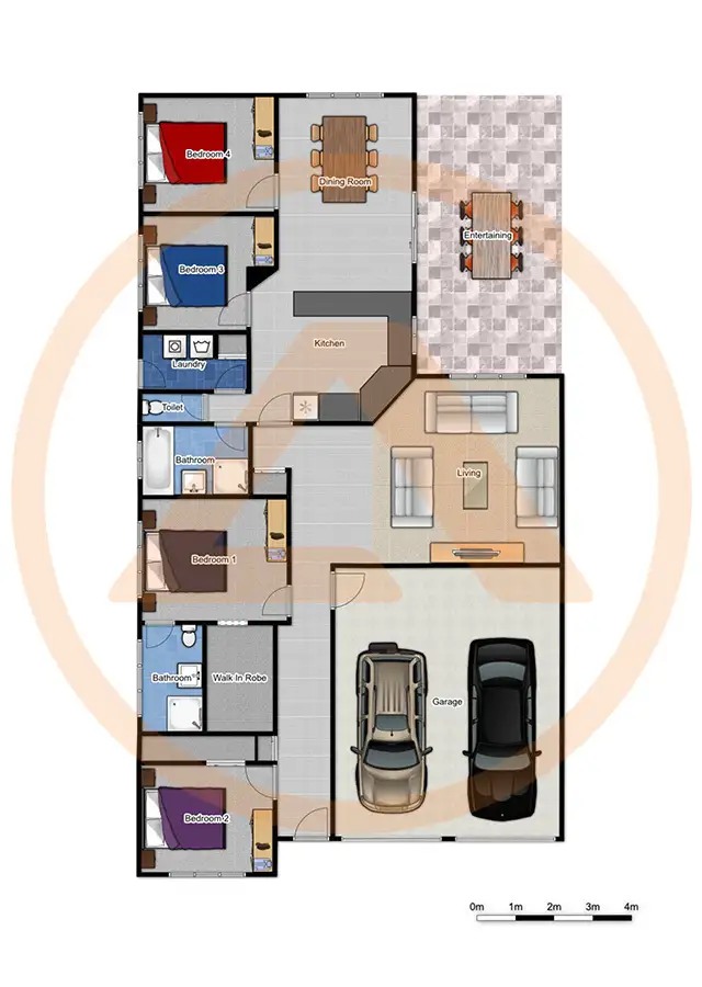 Floorplan of Homely house listing, 70 Dampier Cres, Drewvale QLD 4116