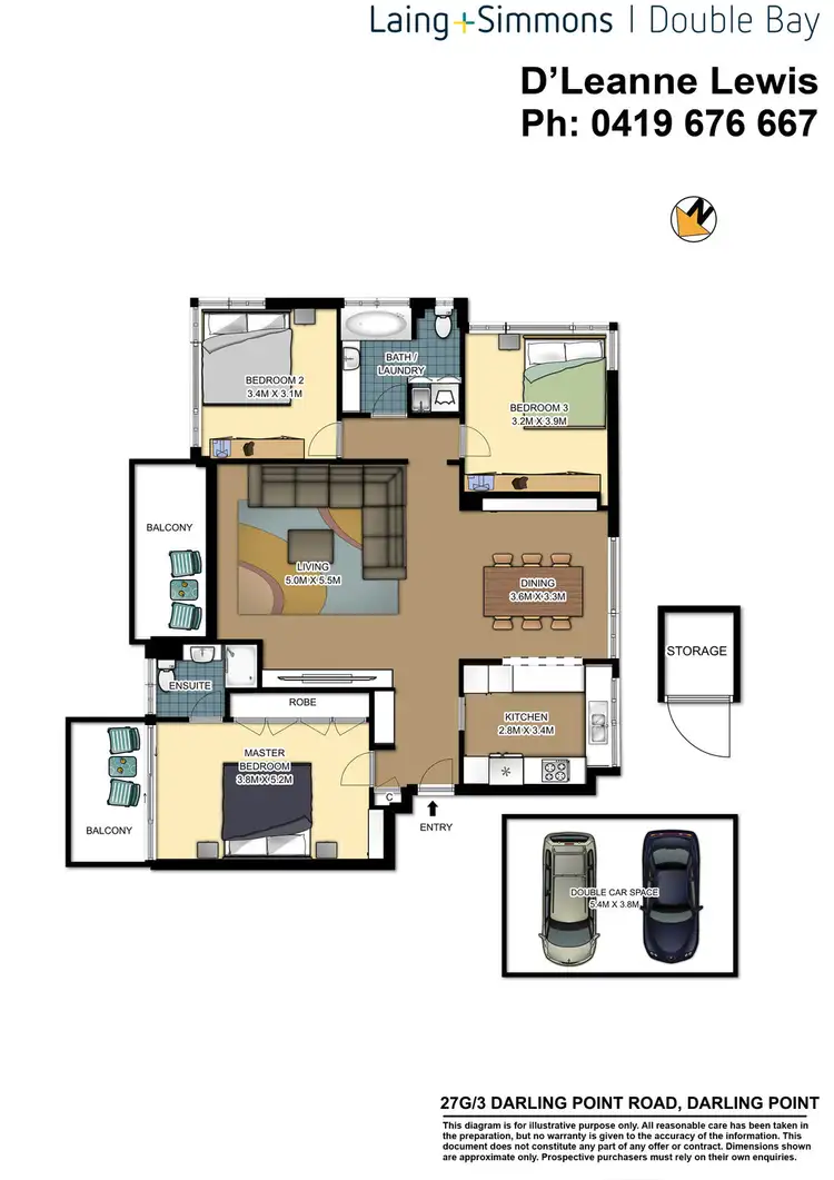 Floorplan of Homely apartment listing, 27G/3 Darling Point Road, Darling Point NSW 2027