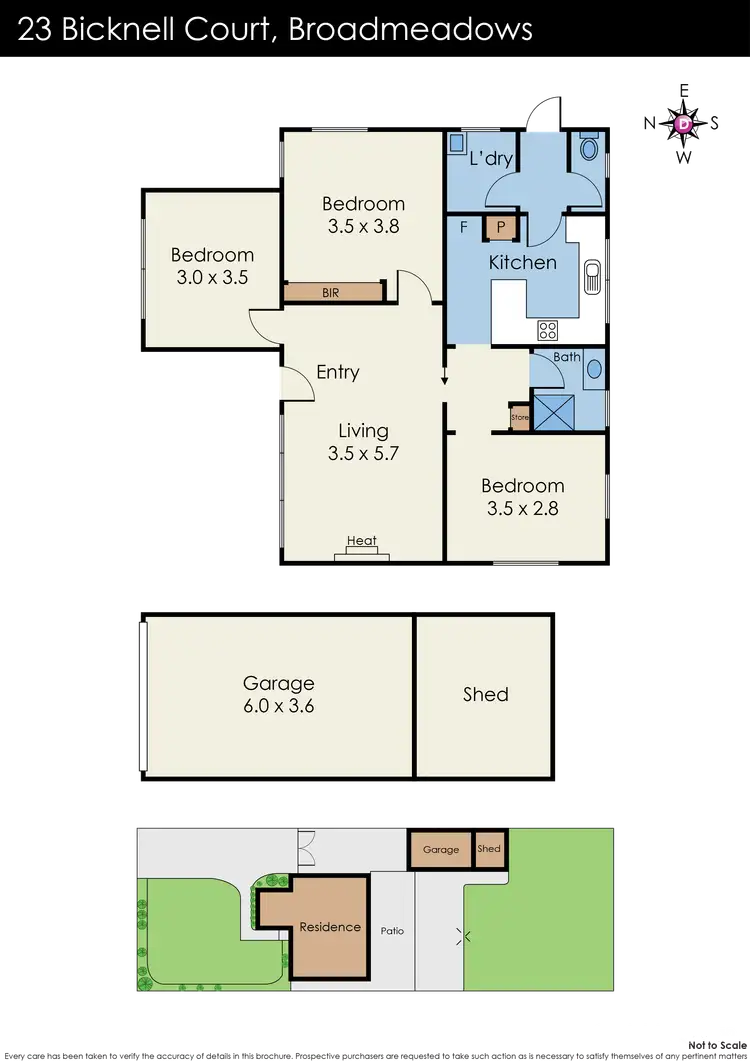 Floorplan of Homely house listing, 23 Bicknell Court, Broadmeadows VIC 3047