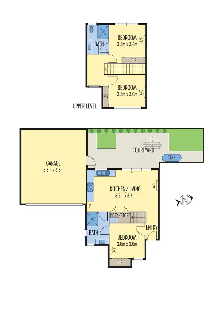 Floorplan of Homely townhouse listing, 2/9 Almond Avenue, Brooklyn VIC 3012