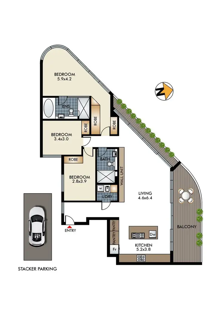 Floorplan of Homely apartment listing, 1/777 Old South Head Road, Vaucluse NSW 2030