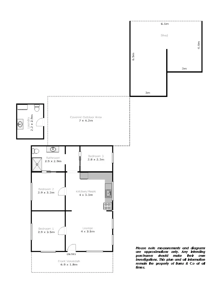 Floorplan of Homely house listing, 3 Pine Street, Red Cliffs VIC 3496