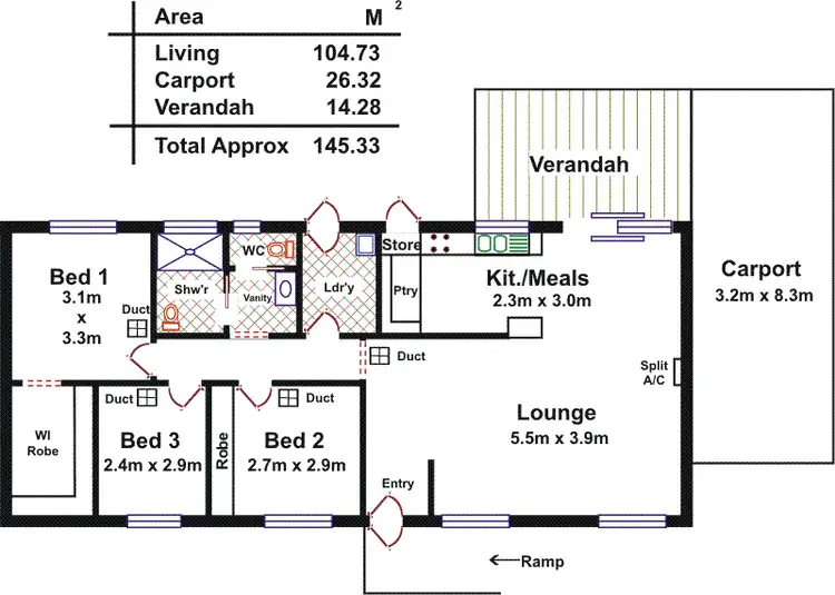 Floorplan of Homely house listing, 36/42 Third Avenue, Hillier SA 5116