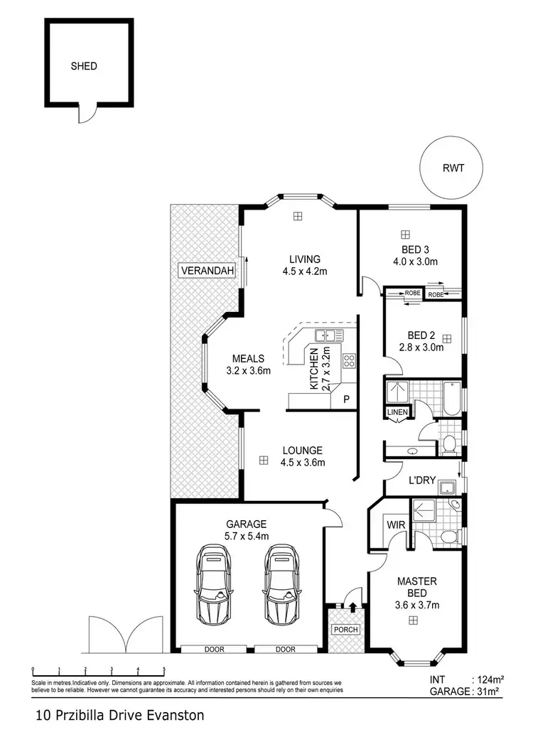 Floorplan of Homely house listing, 10 Przibilla Drive, Evanston SA 5116