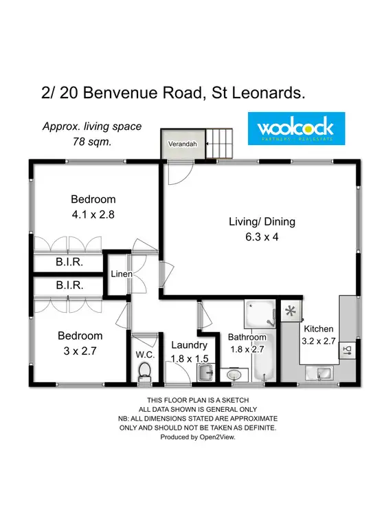 Floorplan of Homely house listing, 2/20 Benvenue Road, St Leonards TAS 7250