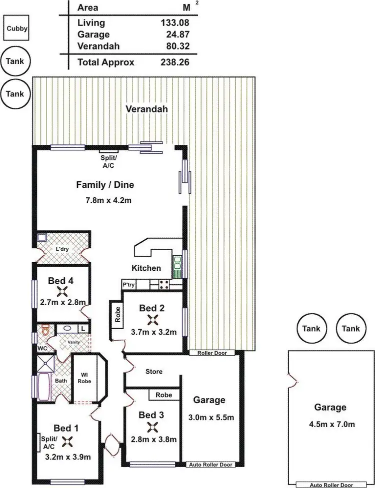 Floorplan of Homely house listing, 5 Porter Street, Lyndoch SA 5351