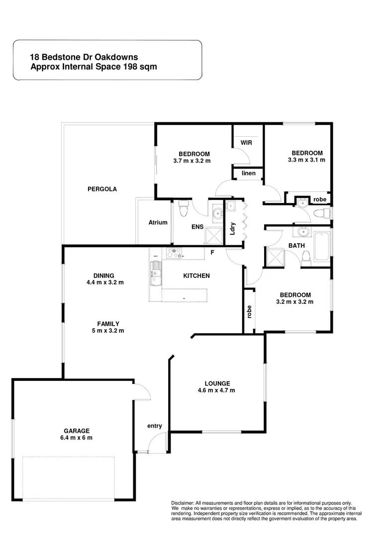 Floorplan of Homely house listing, 18 Bedstone Road, Oakdowns TAS 7019