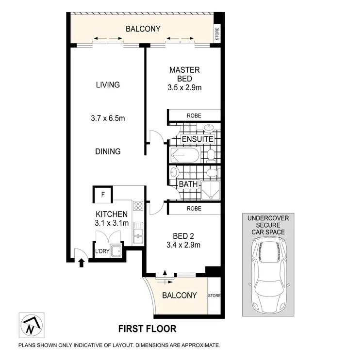 Floorplan of Homely unit listing, 21/176-180 Salisbury Road, Camperdown NSW 2050