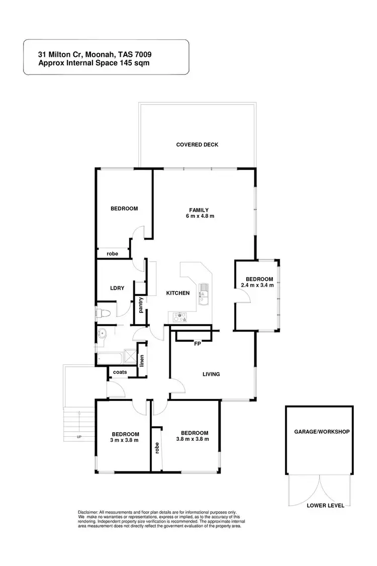 Floorplan of Homely house listing, 31 Milton Crescent, Moonah TAS 7009