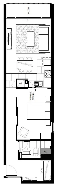 Floorplan of Homely apartment listing, 100/18 Russell Place, Melbourne VIC 3000