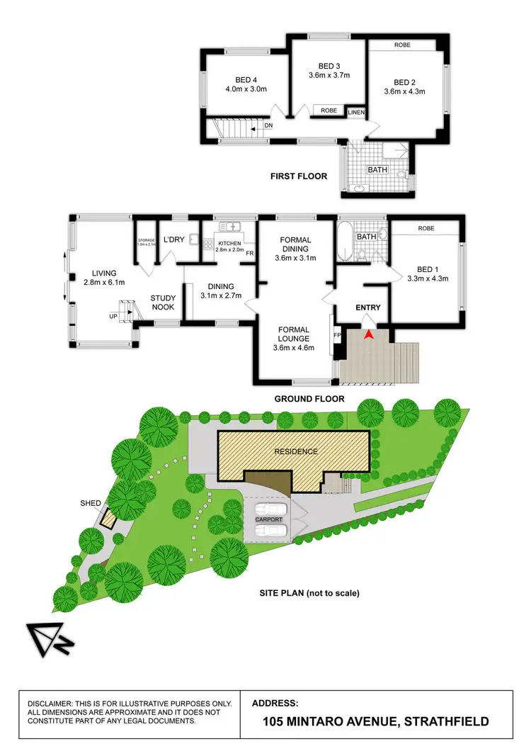Floorplan of Homely house listing, 105 MINTARO AVENUE, Strathfield NSW 2135