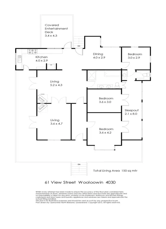 Floorplan of Homely house listing, 61 View Street, Wooloowin QLD 4030