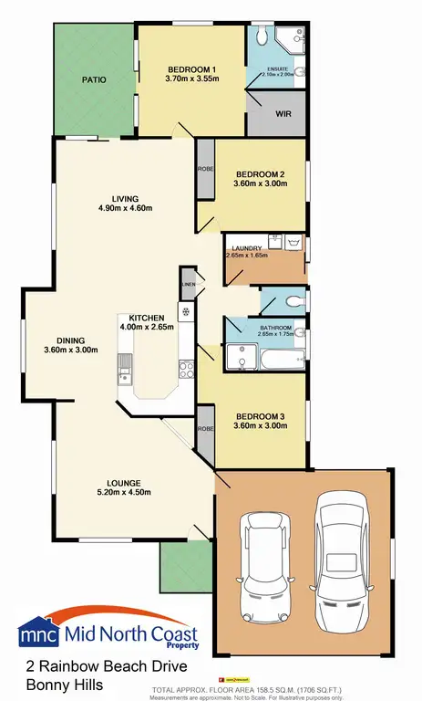 Floorplan of Homely house listing, 2 Rainbow Beach Dr, Bonny Hills NSW 2445