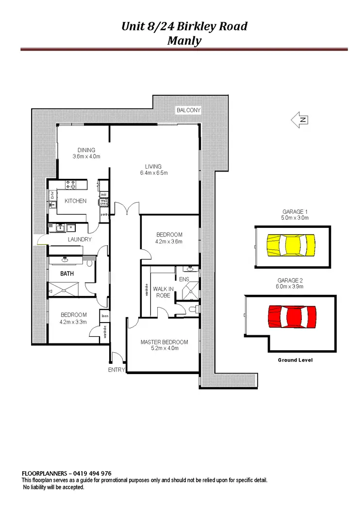 Floorplan of Homely apartment listing, 8/24 Birkley Road, Manly NSW 2095