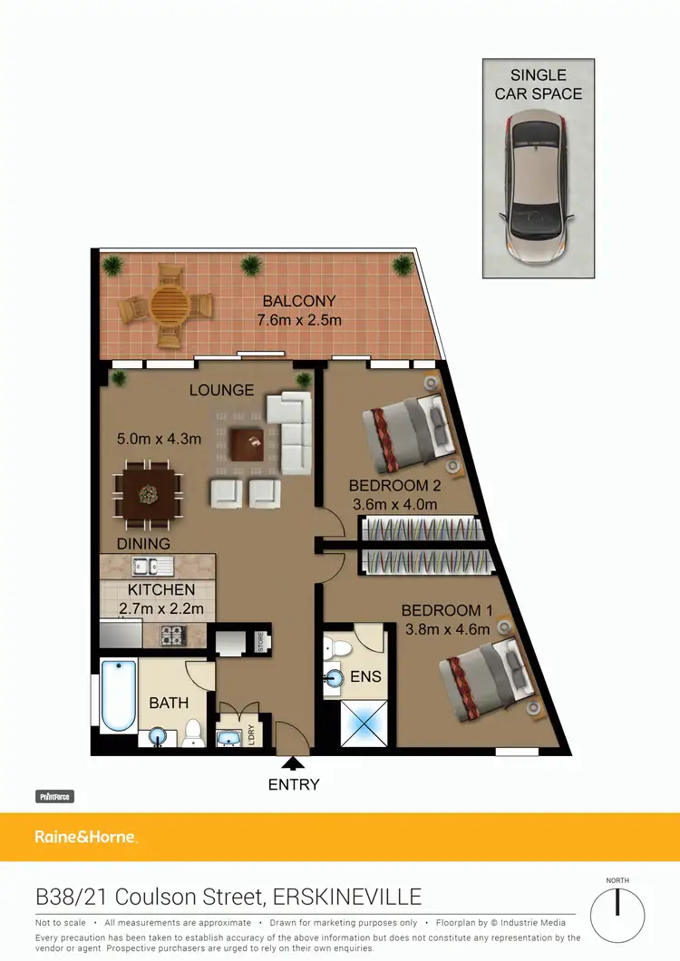 Floorplan of Homely apartment listing, B38/21 Coulson Street, Erskineville NSW 2043
