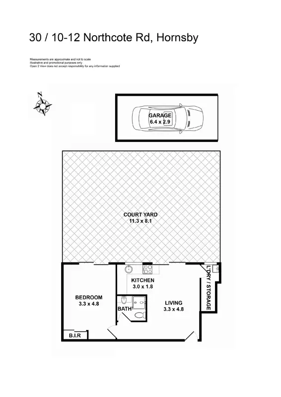Floorplan of Homely apartment listing, 30/10-12 Northcote Road, Hornsby NSW 2077