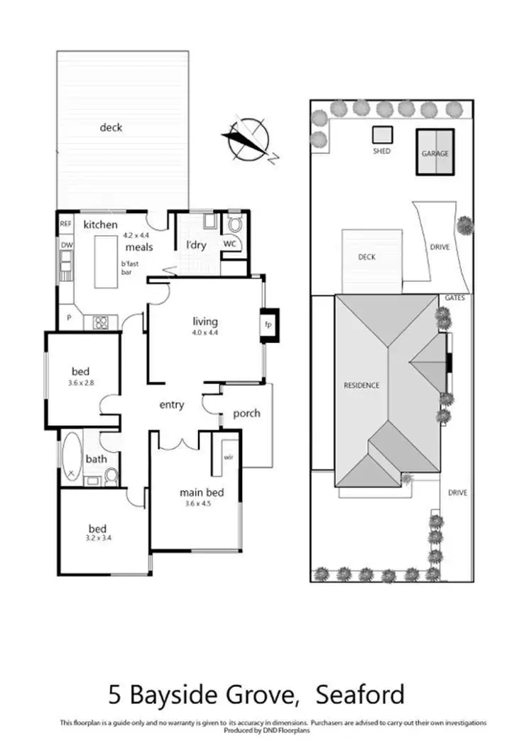 Floorplan of Homely house listing, 5 Bayside Grove, Seaford VIC 3198