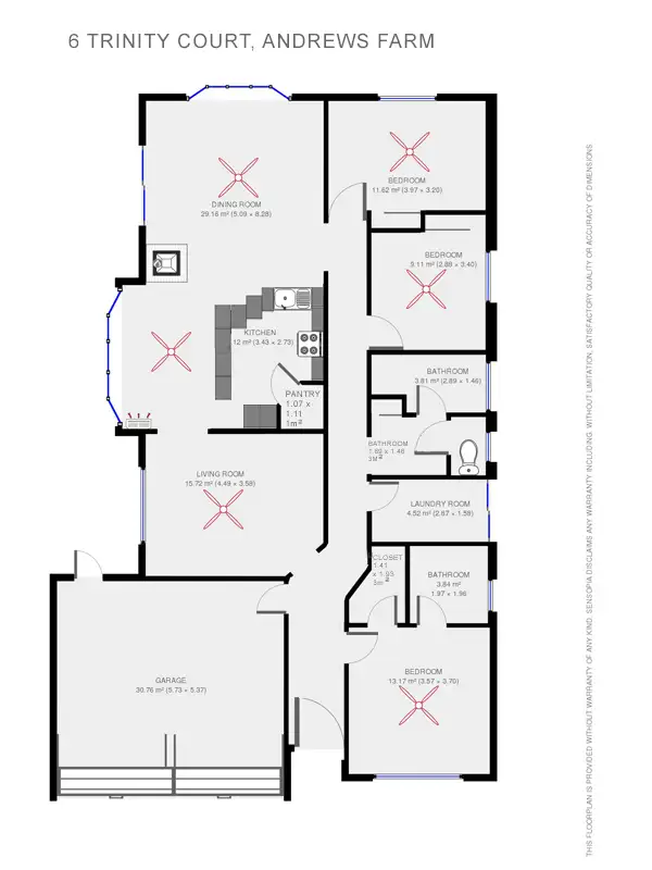 Floorplan of Homely house listing, 6 TRINITY COURT, Andrews Farm SA 5114