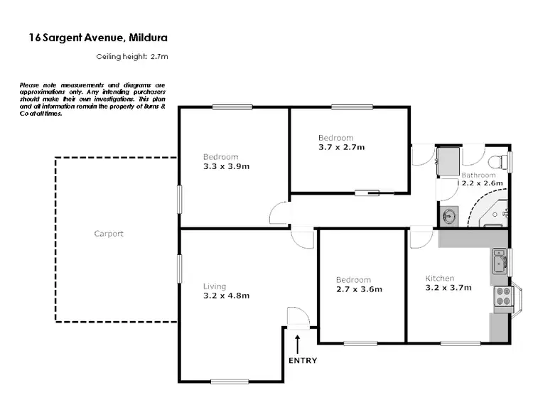 Floorplan of Homely house listing, 16 Sargent Avenue, Mildura VIC 3500