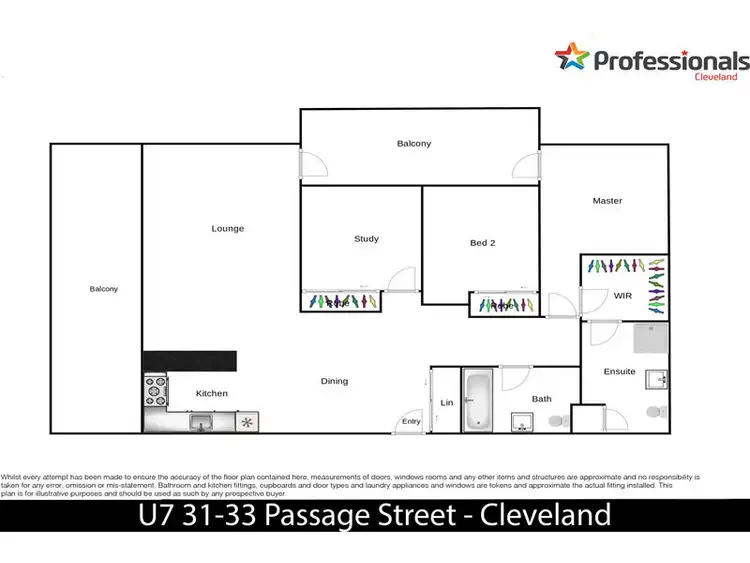 Floorplan of Homely unit listing, 7/31 Passage Street, Cleveland QLD 4163