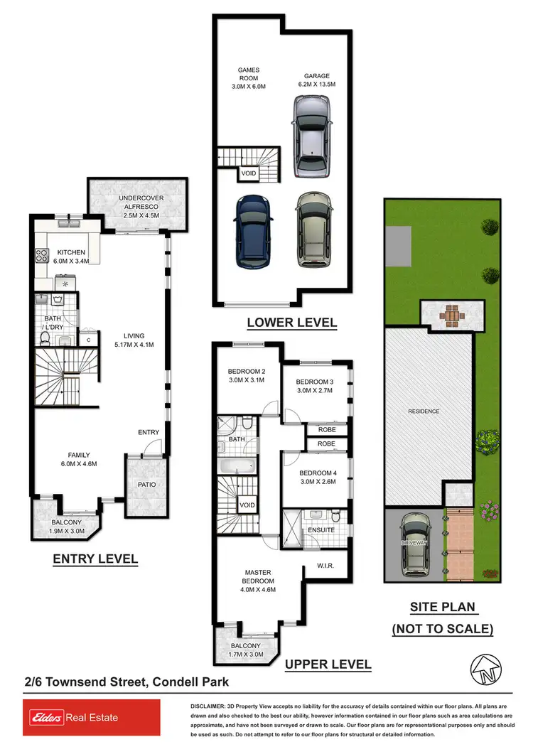 Floorplan of Homely townhouse listing, 2/6 Townsend Street, Condell Park NSW 2200