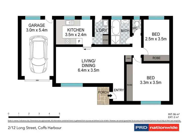 Floorplan of Homely villa listing, 2/12 Long Street, Coffs Harbour NSW 2450