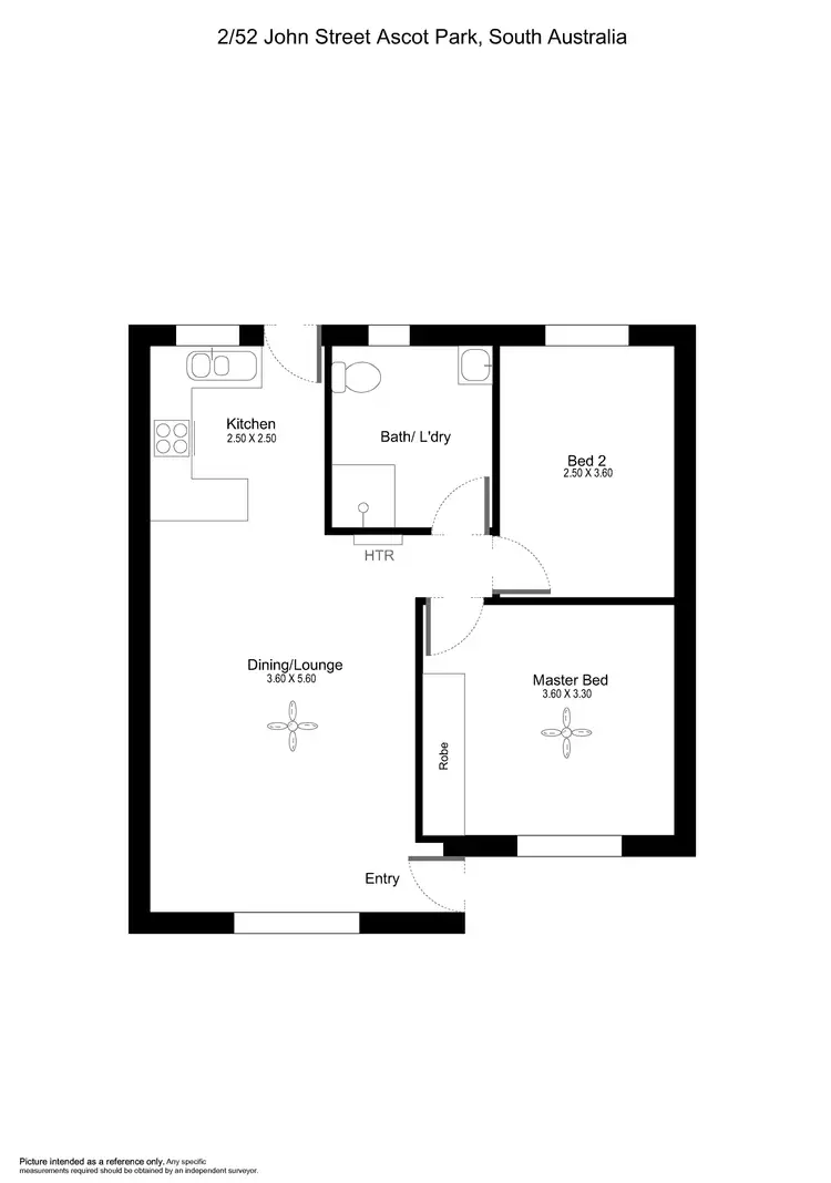 Floorplan of Homely unit listing, 2/52 John Street, Ascot Park SA 5043