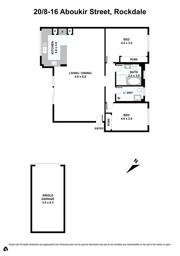 Floorplan of Homely apartment listing, 20/8-16 Aboukir Street, Rockdale NSW 2216