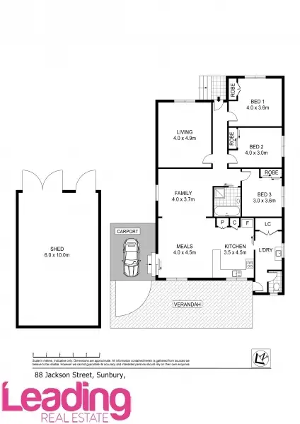 Floorplan of Homely house listing, 88 Jackson Street, Sunbury VIC 3429