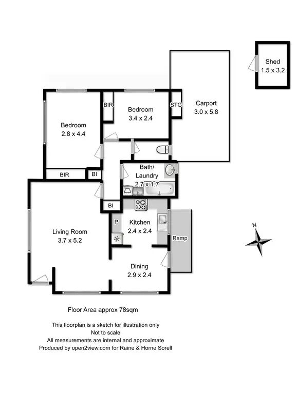 Floorplan of Homely unit listing, Unit 2/3 Pera Court, Howrah TAS 7018