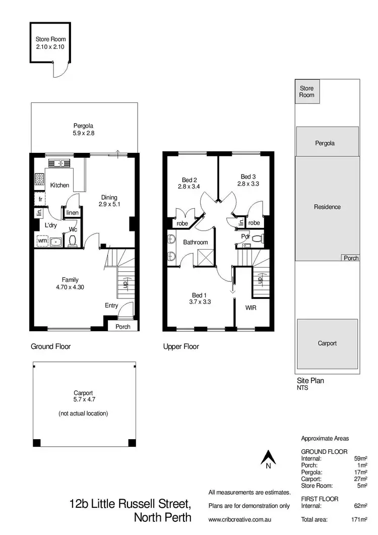 Floorplan of Homely house listing, 12b Little Russell Street, North Perth WA 6006