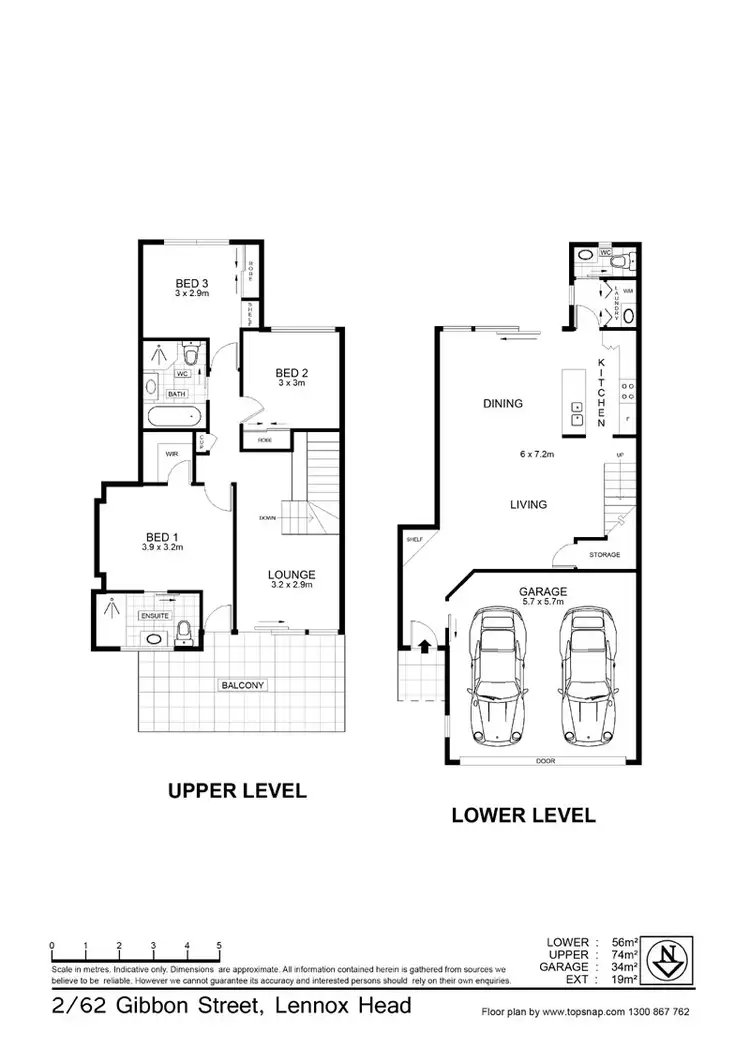 Floorplan of Homely unit listing, 2/62 Gibbon Street, Lennox Head NSW 2478