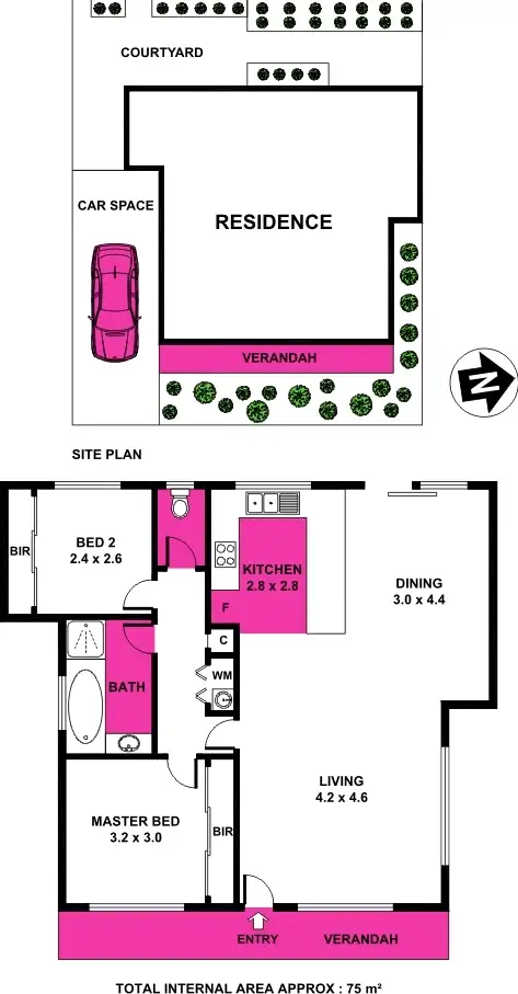 Floorplan of Homely house listing, 2A Poplar Street, Newcomb VIC 3219