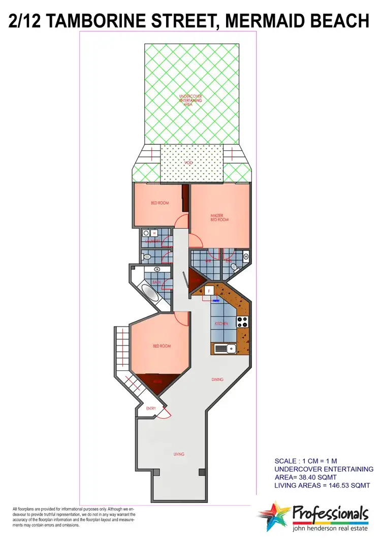 Floorplan of Homely unit listing, Villa @ 12 Tamborine Street, Mermaid Beach QLD 4218