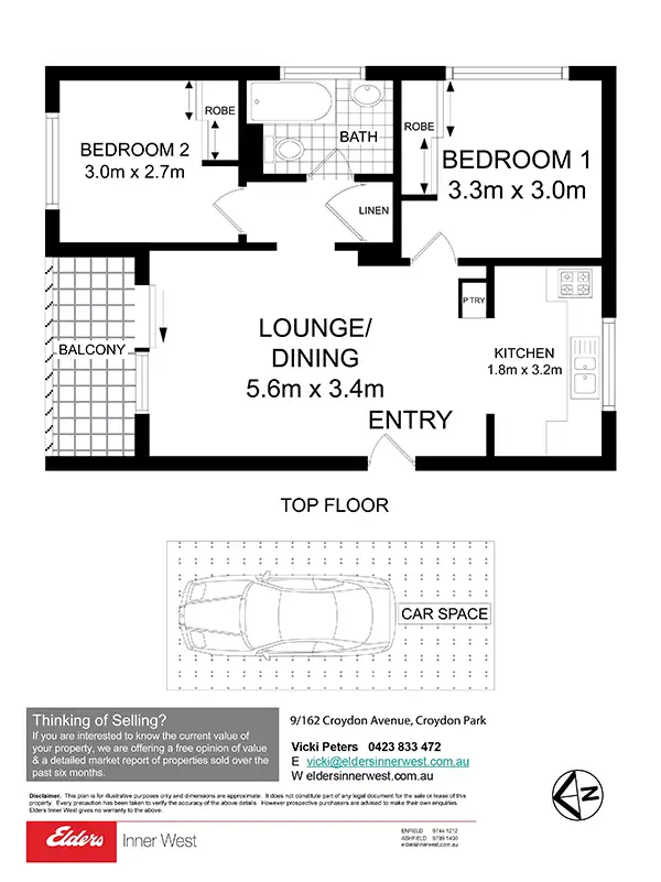 Floorplan of Homely unit listing, 9/162 Croydon Avenue, Croydon Park NSW 2133