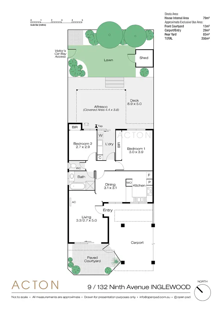Floorplan of Homely unit listing, 9/132 Ninth Avenue, Inglewood WA 6052