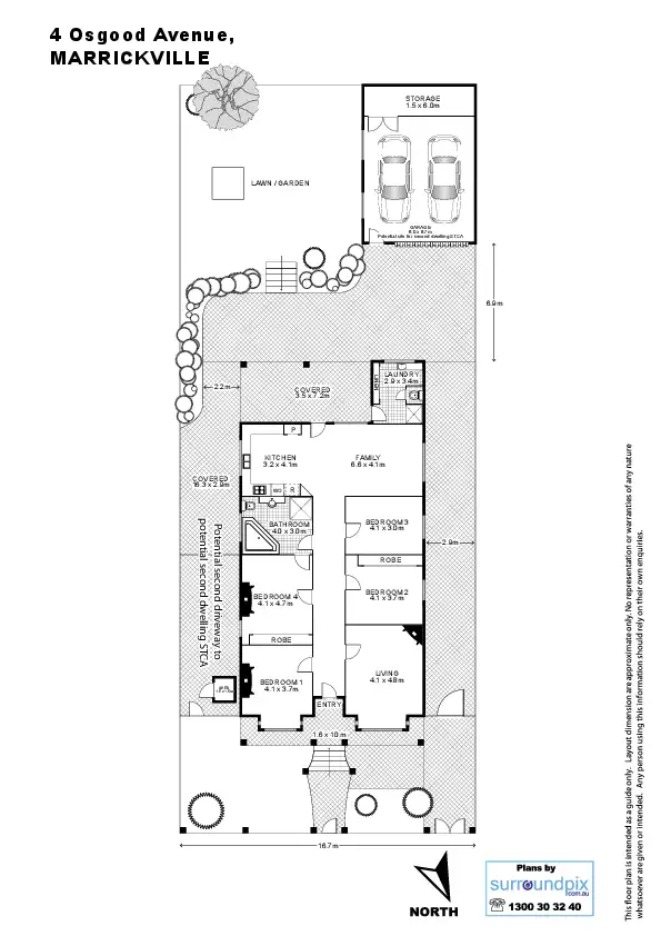Floorplan of Homely house listing, 4 Osgood Avenue, Marrickville NSW 2204