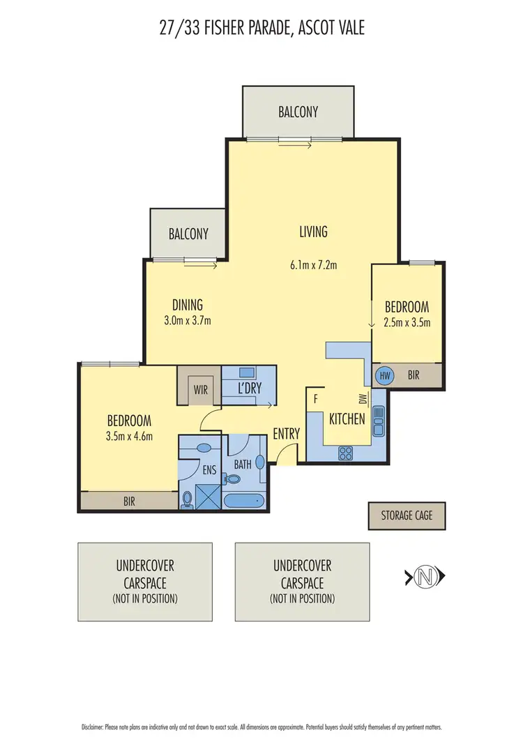 Floorplan of Homely apartment listing, 27/33 Fisher Parade, Ascot Vale VIC 3032
