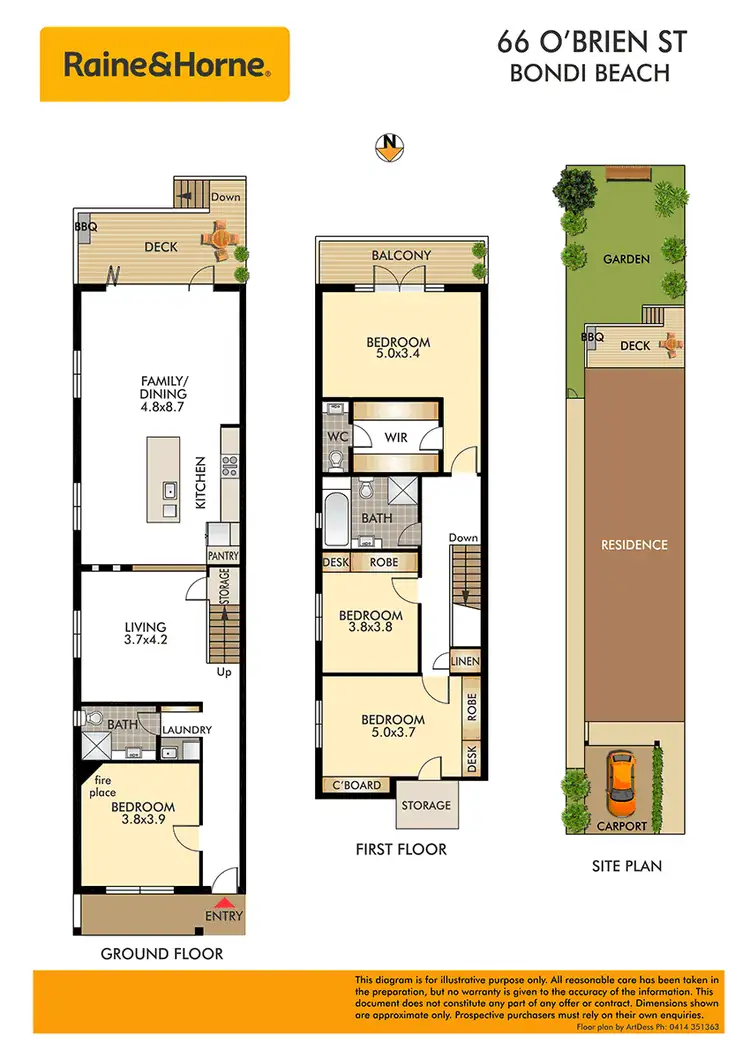 Floorplan of Homely house listing, 66 O'Brien Street, Bondi Beach NSW 2026