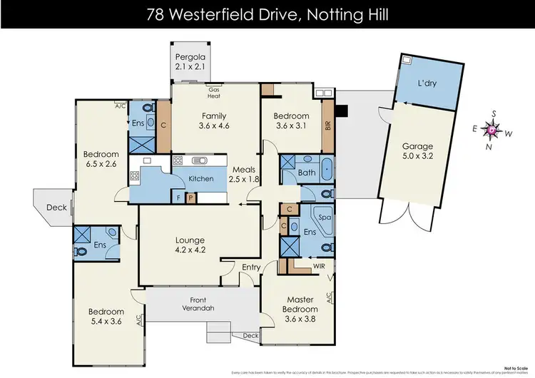 Floorplan of Homely house listing, 78 Westerfield Drive, Notting Hill VIC 3168