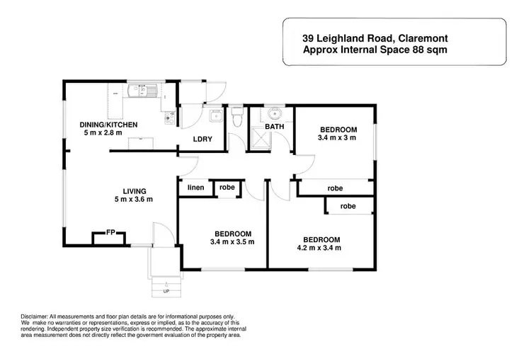 Floorplan of Homely house listing, 39 Leighland Road, Claremont TAS 7011