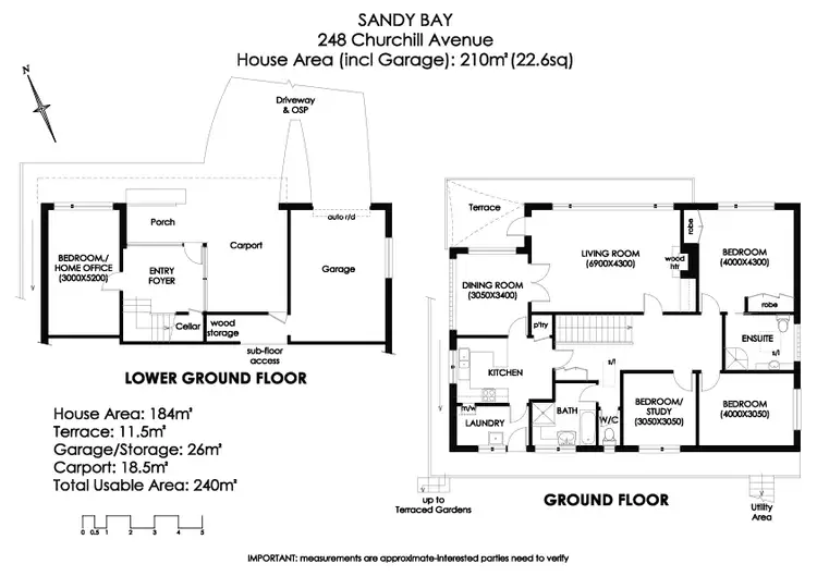 Floorplan of Homely house listing, 248 Churchill Avenue, Sandy Bay TAS 7005
