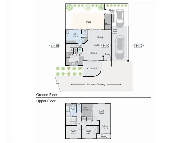 Floorplan of Homely townhouse listing, 141C Melville Pde, Como WA 6152