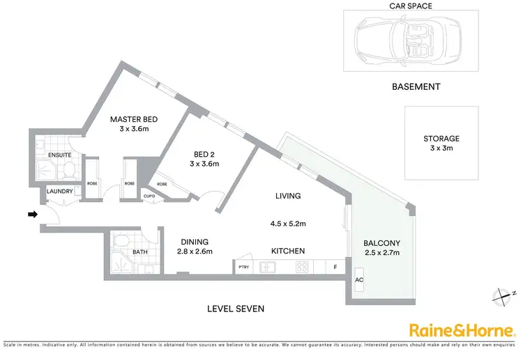 Floorplan of Homely apartment listing, 710A/7 Centennial Avenue, Lane Cove NSW 2066
